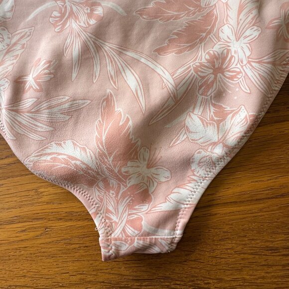 PIPING HOT AUSTRALIA Floral Rash Guard Swimsuit Girls 10 Pink Long Sleeve Swim - Picture 7 of 9